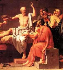La mort de Socrate - tableau de Jacques-Louis David